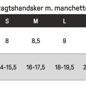 Santi tørdragt handske med manchetter